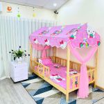Giường Ngôi Nhà GoldCat - Màu Mộc