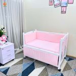 Bộ Quây Cũi Kèm Ga Vải Bọc Đệm