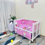 Bộ Quây Cũi Kèm Ga Vải Bọc Đệm